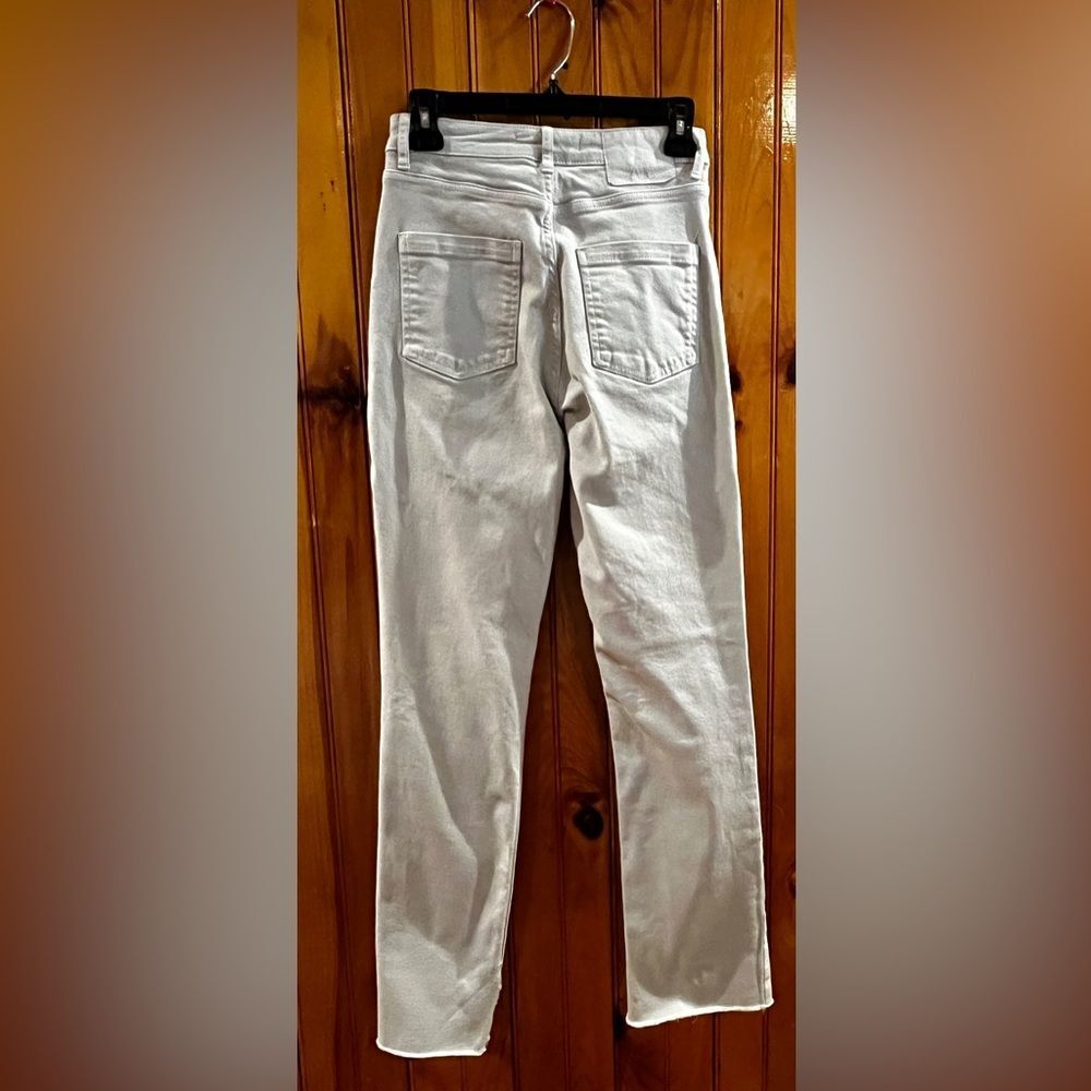 Zara High Waist Side Slit Jeans Gray Size 02